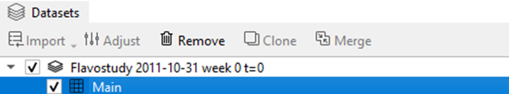Figure :Select the Main Dataset